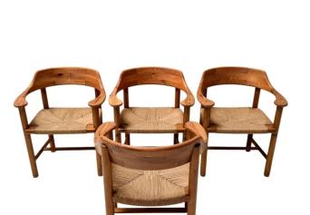 Four Mid-Century Modern Armchairs by Rainer Daumiller, 1970s